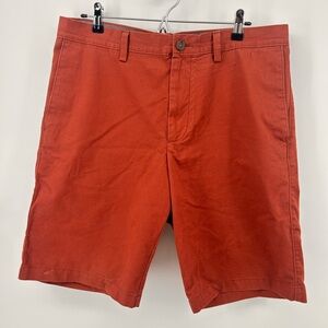 Banana Republic Emerson Chino Shorts Mens Size 34 Brick Orange Brown Rustic Red